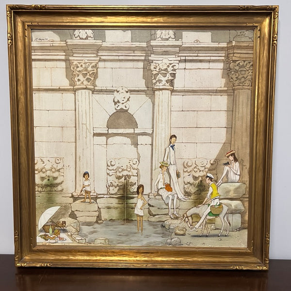 A lovely original original oil painting by French artist, Philippe Henri Noyer