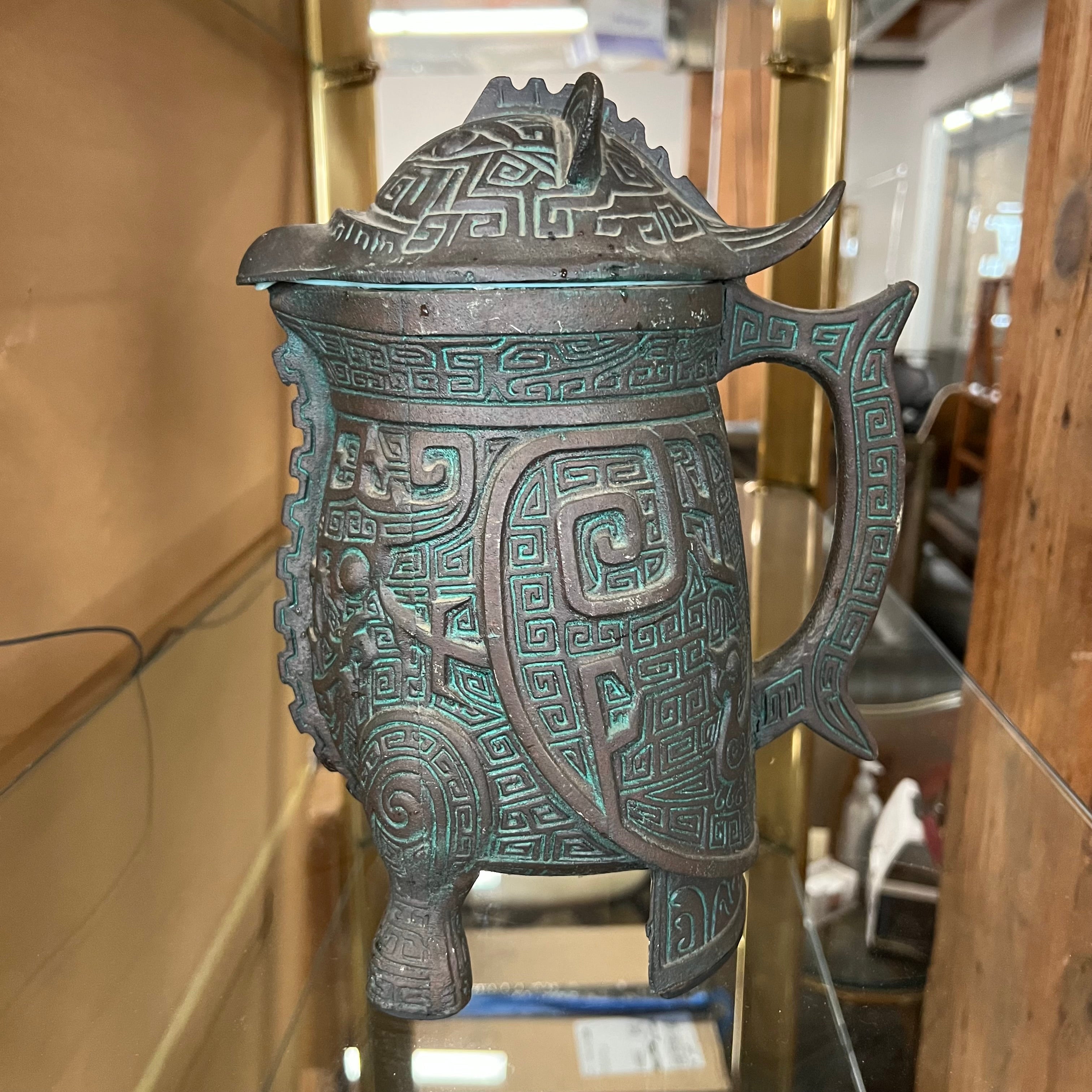 Manner store of James Mont Asian Chinese Verdigris Design Water Pitcher