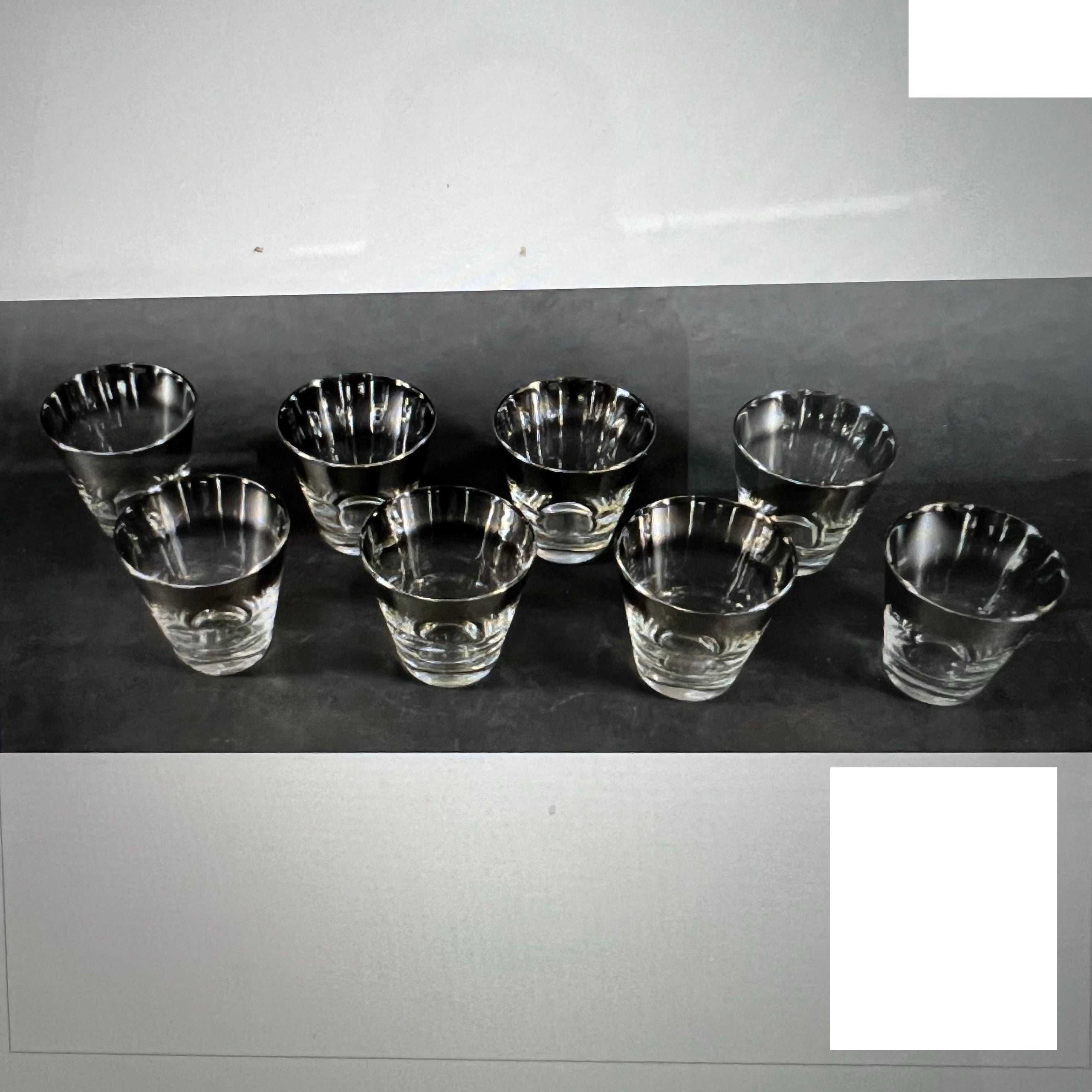 Highball Cocktail Glasses Silver Knight Shield Kimiko Guardian Set of 7 Mid-Century Modern Mad Men Dorothy shops Thorpe 1960