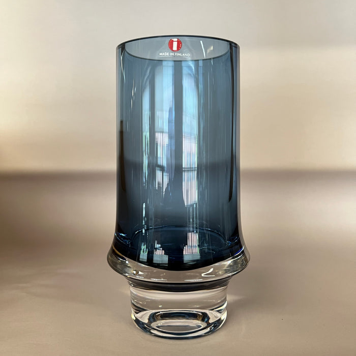 Finnish Blue Glass Vase by Tapio Wirkkala for Iittala