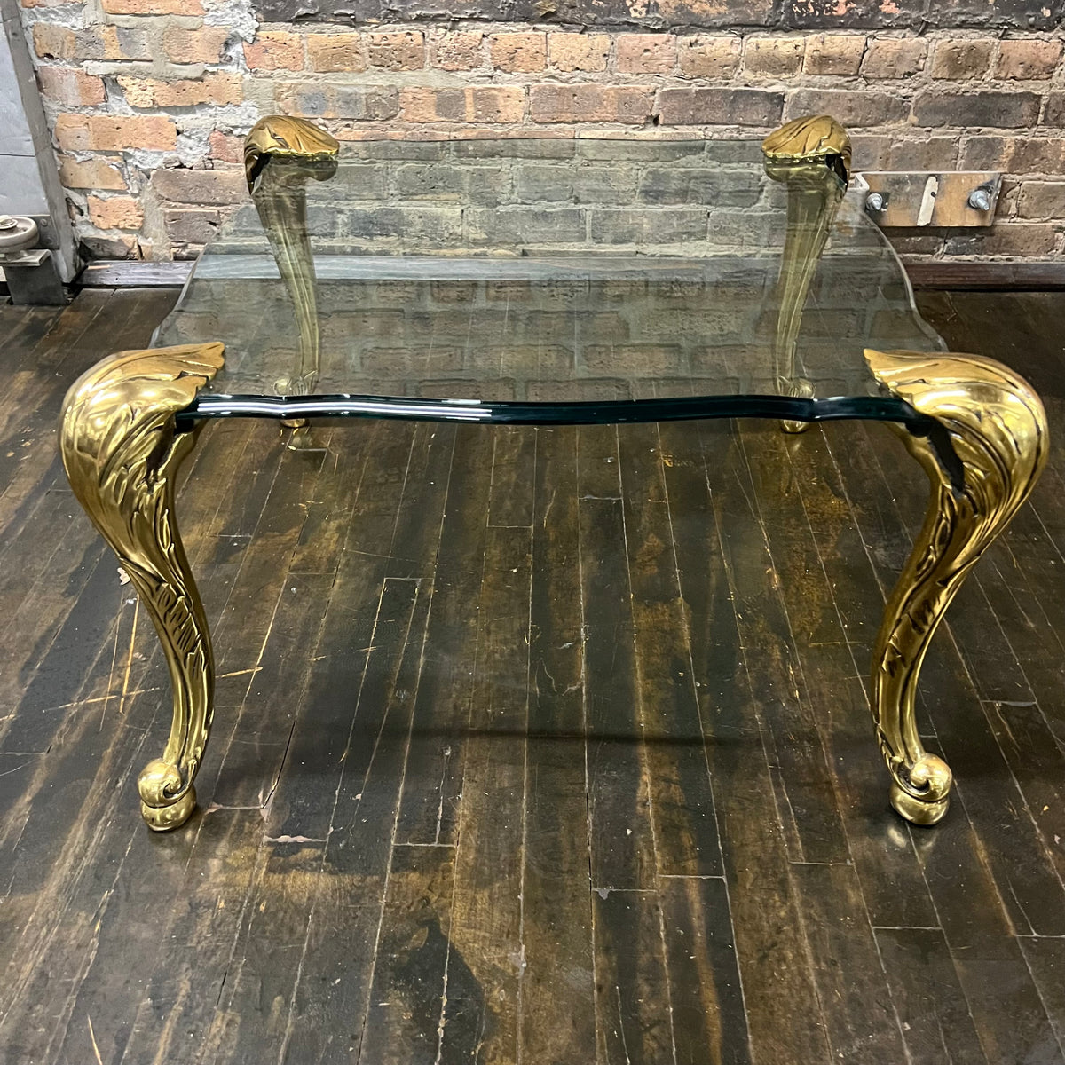 Maison Jansen (attributed) Brass and Glass Floating Side Table – Studio  Sonja Milan