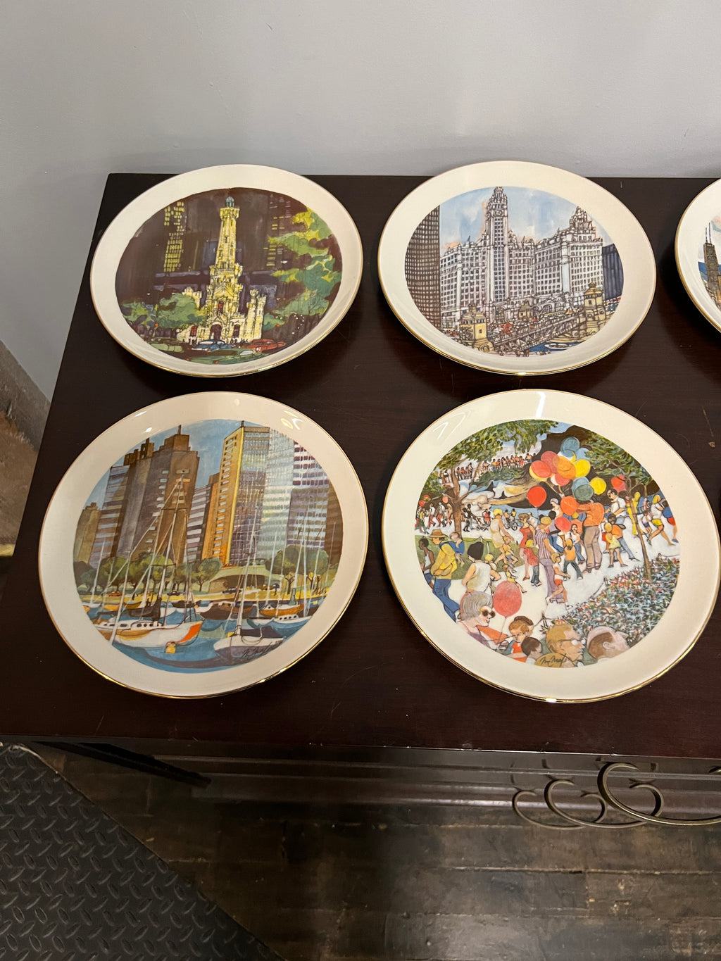 Complete Set of Franklin McMahon Plates for Continental Bank with Chic ...