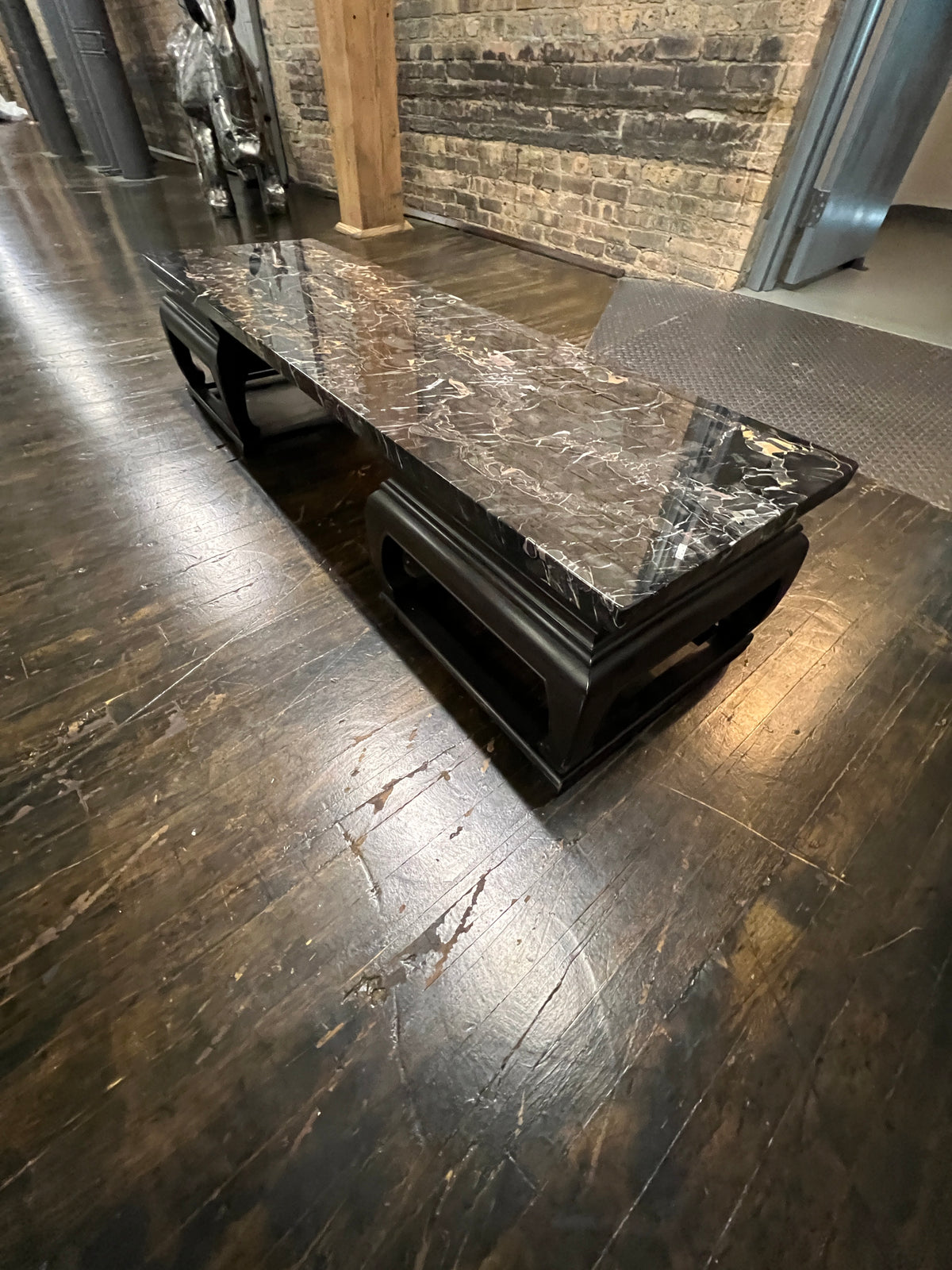 Micheal Taylor for Baker Furniture Marble Topped Coffee Table Far East Collection