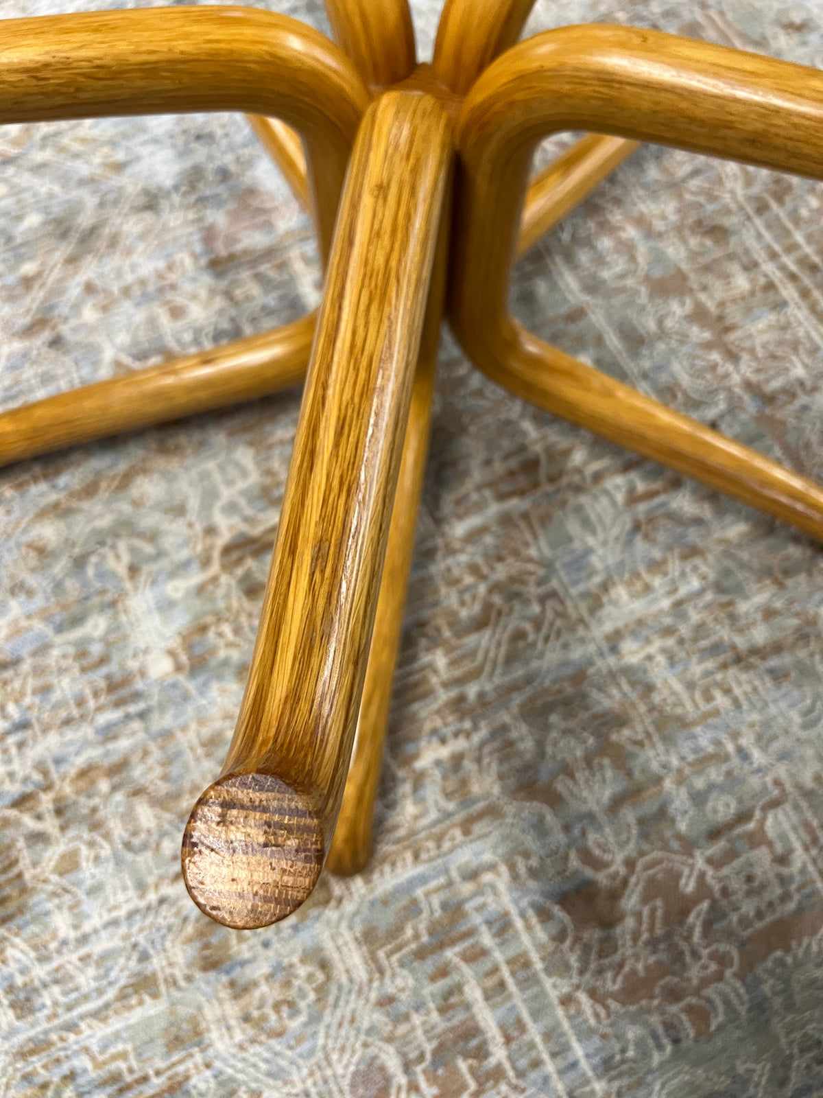 Mid-Century Bentwood Coffee Table With Glass Top, Studio Sonja Milan, Chicago, IL