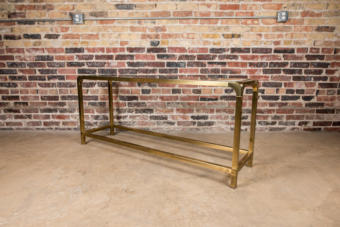 Brass and Glass Console Table