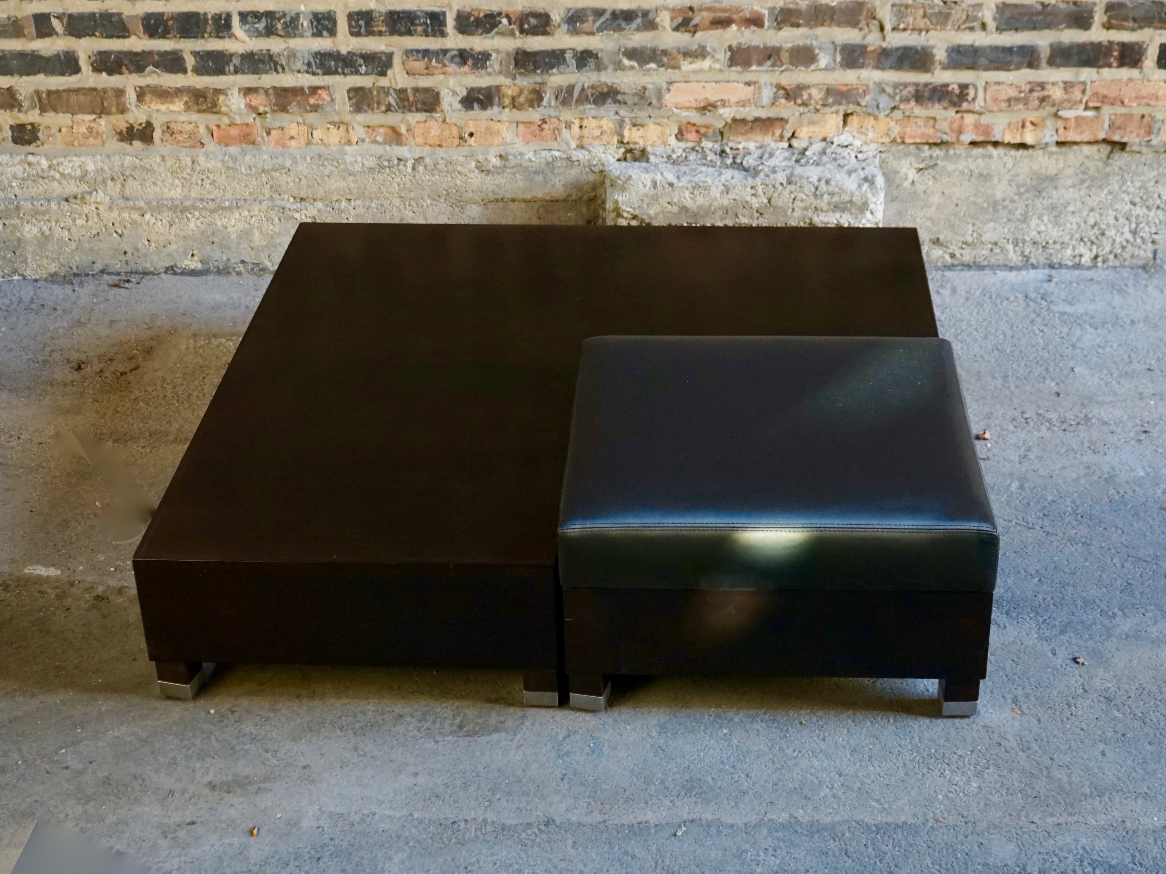 Coffee table clearance with integrated ottoman