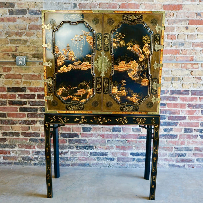 Baker Bar Cabinet Asian Motif Chicago