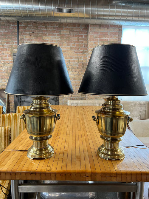 Lighting Lamp - Stiffel Style Brass and Crystal Table Lamp