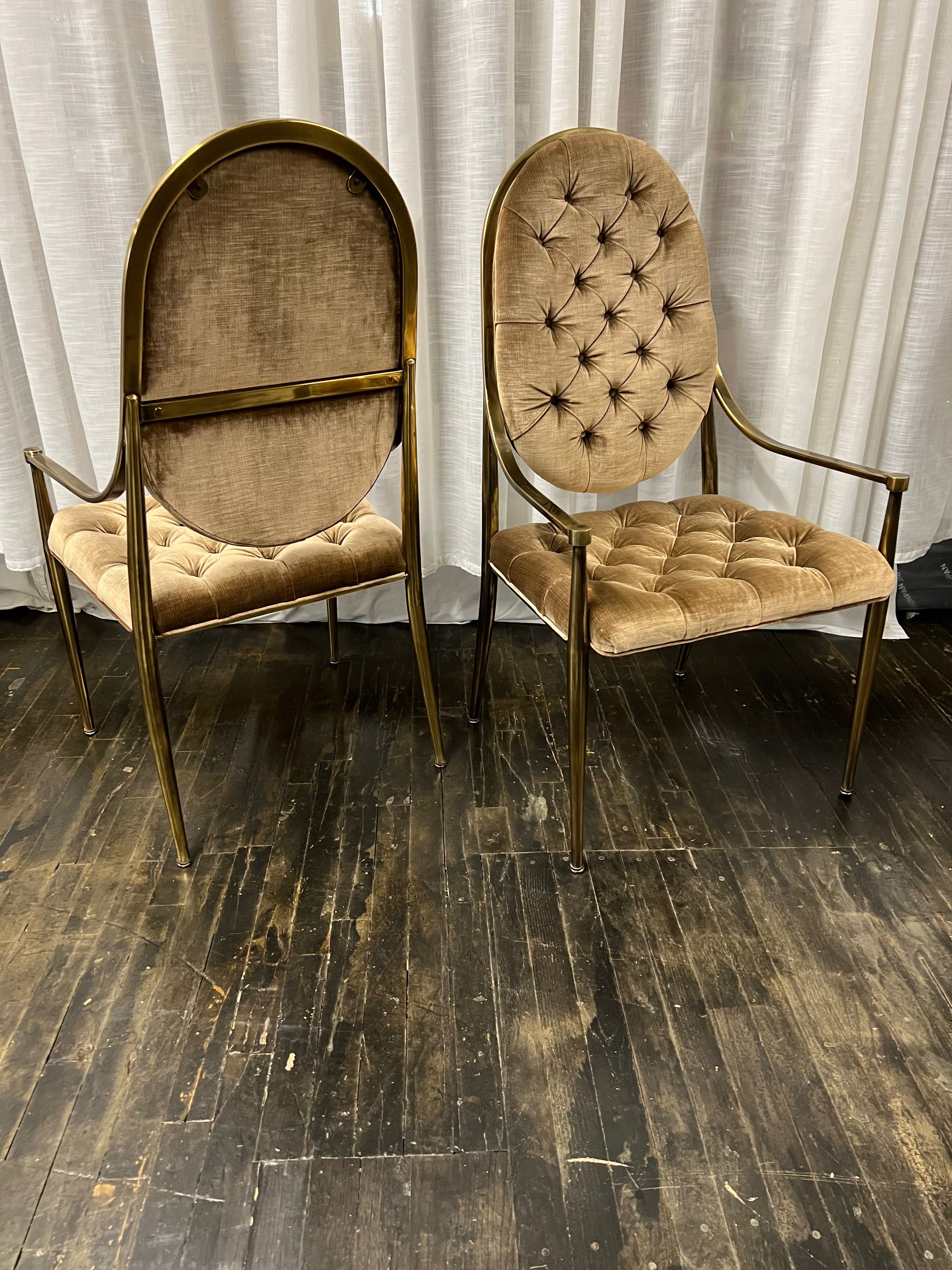 Dining 2025 chairs brass